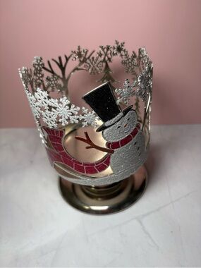 ⛄️ Bath & Body Works Snowman 3-wick Candle Holder